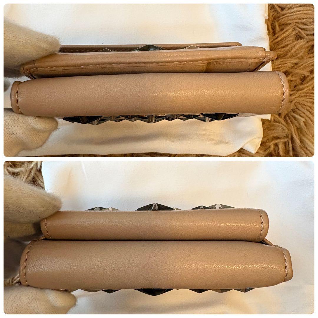 【未使用】JIMMY CHOO ジミーチュウ 三つ折り財布 スタッズ レディース