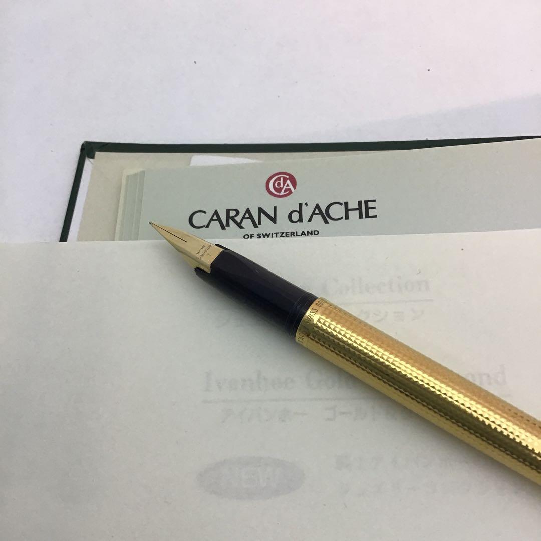 ‼️ビンテージ‼️CARAN d'ACHE カランダッシュ　金張　14金ペン万年筆