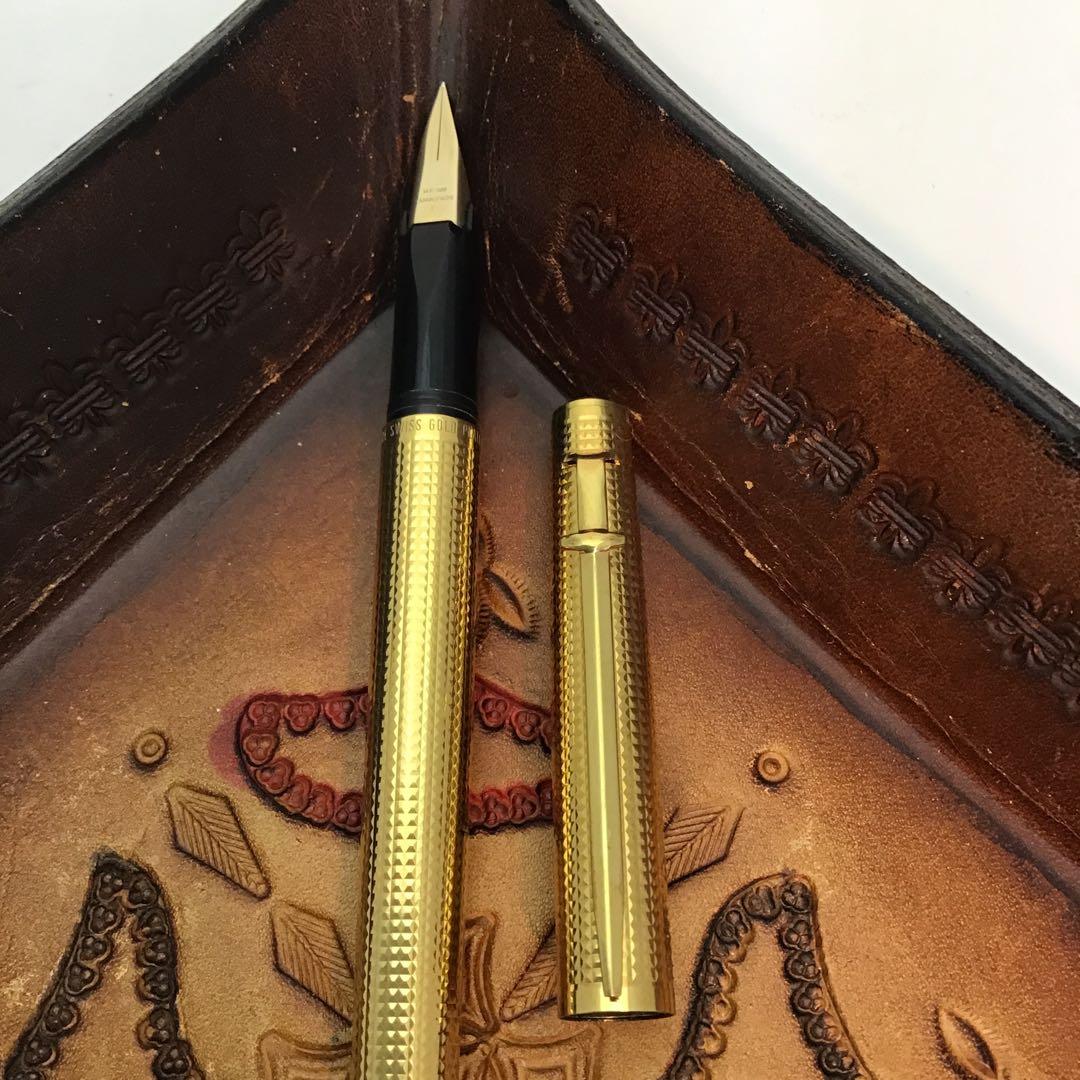 ‼️ビンテージ‼️CARAN d'ACHE カランダッシュ　金張　14金ペン万年筆