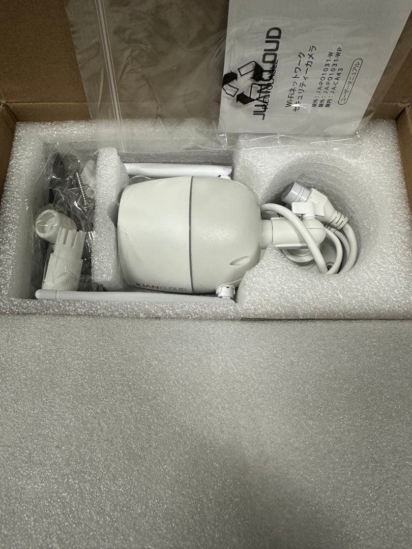 JUAN CLOUD JA-PO0131-W 防犯カメラ　屋外カメラ　Wi-Fi