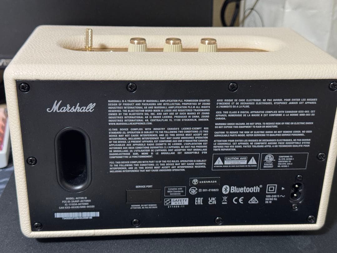 マーシャル　ACTON3 iii Bluetoothスピーカー クリーム