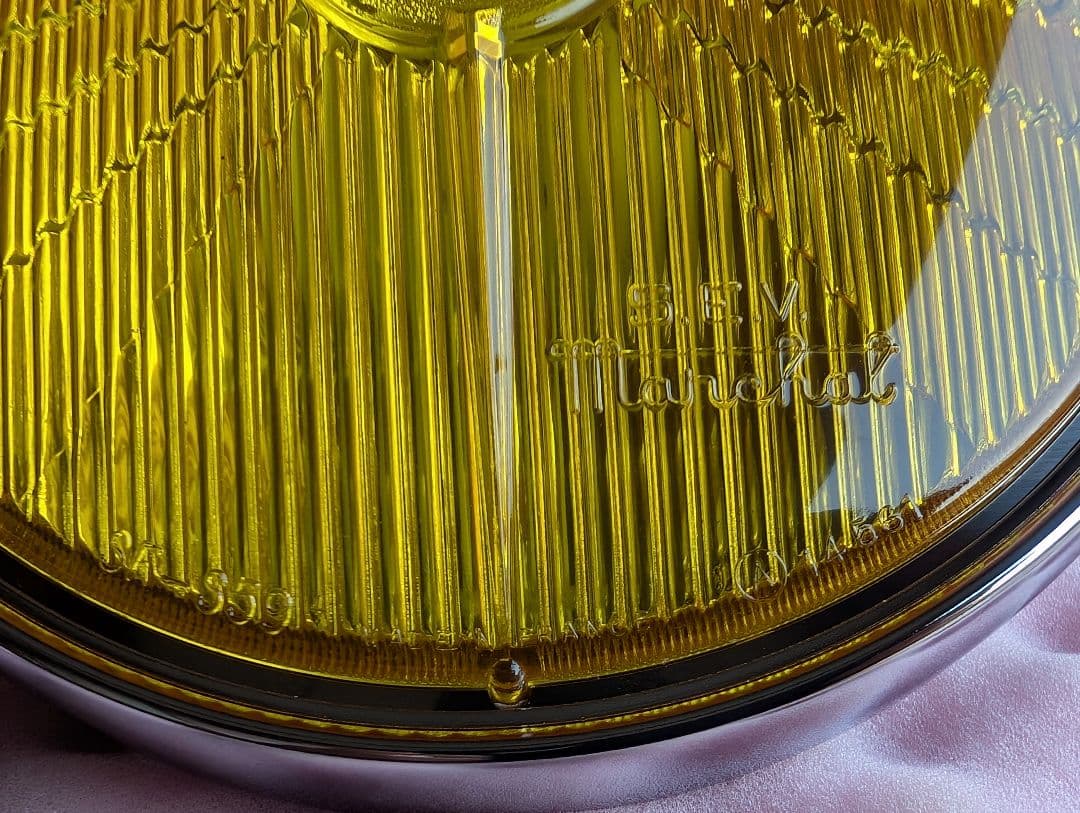 マーシャル 720 ヘッドライト イエローレンズ 金猫 リム付き キティカット