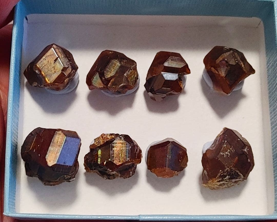 最終値下げ 奈良県天川村 ｎ面の美しいレインボーガーネット ８点