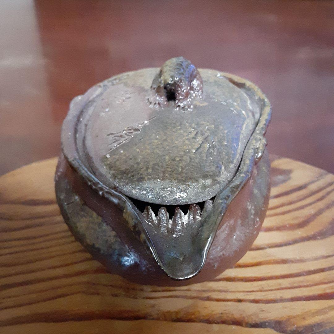 備前焼 宝瓶 (般若心経)／つまみが亀／送料込み