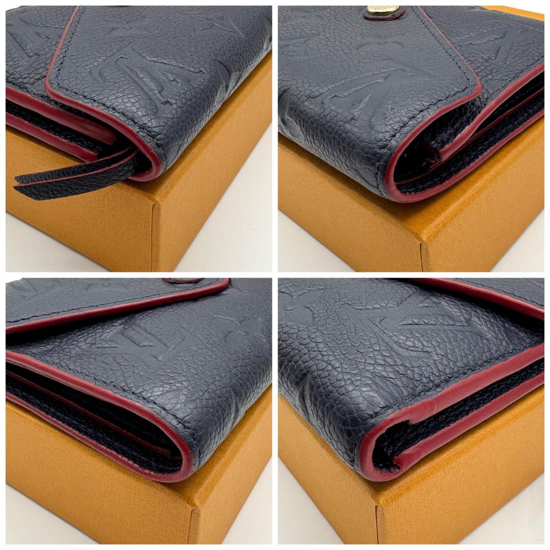 【極美品】ルイヴィトン ヴィクトリーヌ アンプラント マリーヌルージュ 折財布