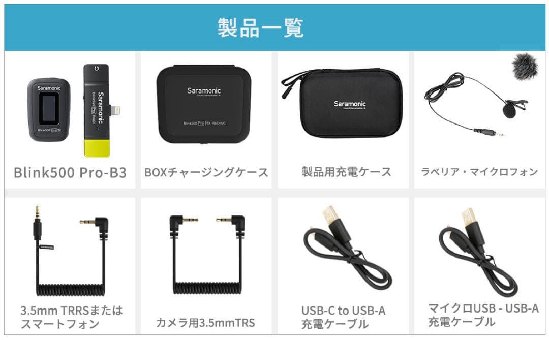 Blink 500PROシリーズ B3 ミニデュアルチャンネルワイヤレスマイク