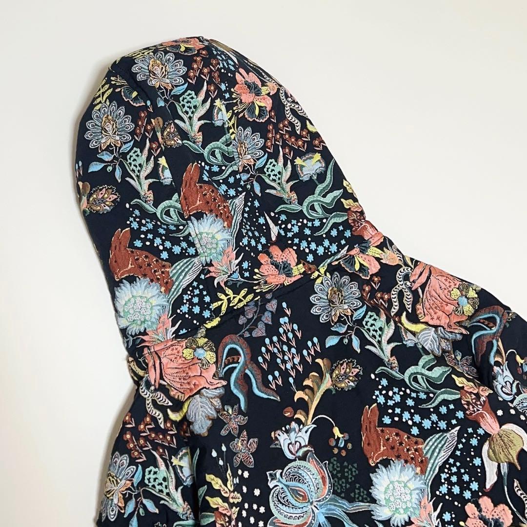 廃盤品 ZARA ジャガード パーカー 花柄 うさぎ