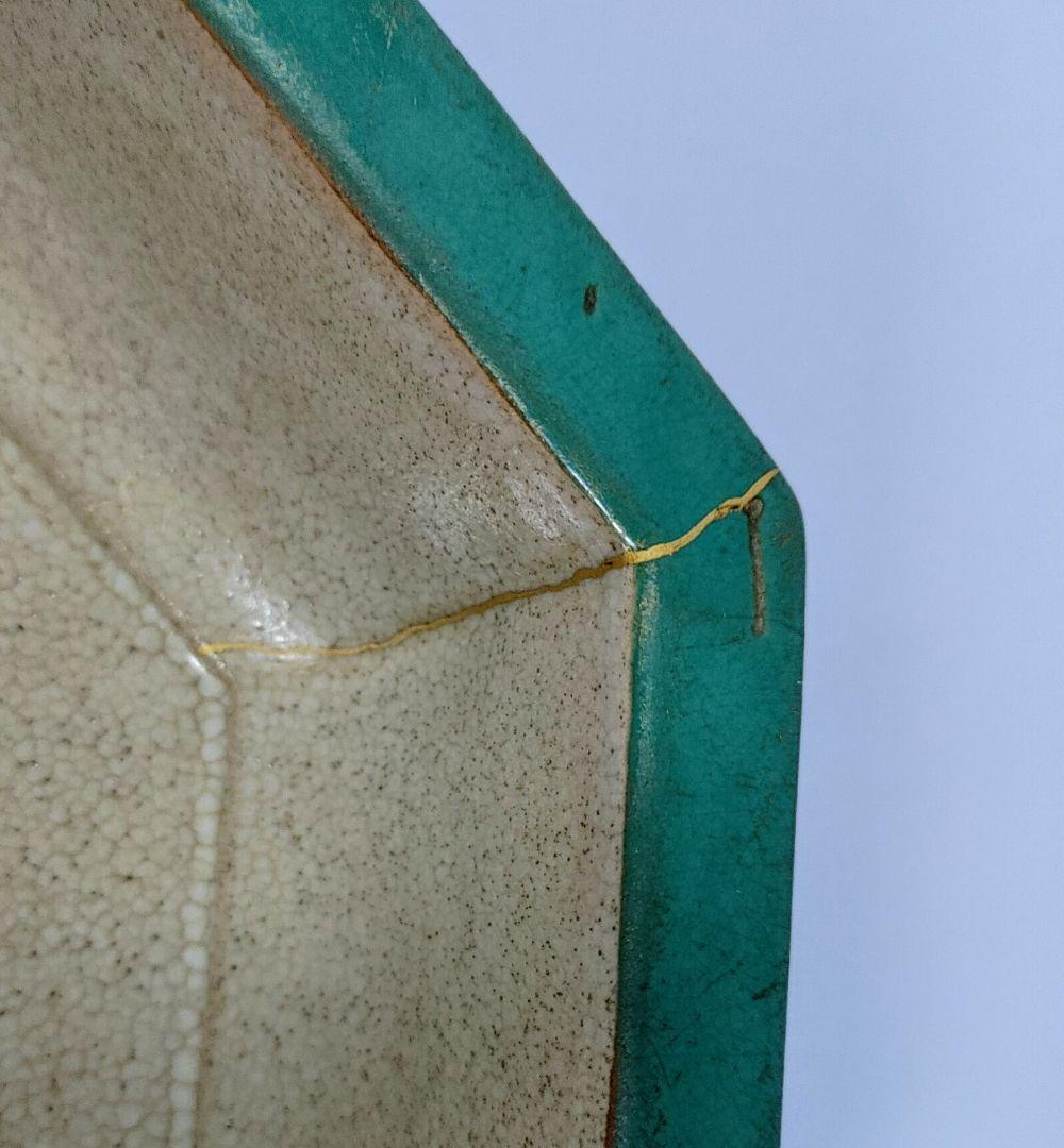 有節萬古　八角色絵鉢