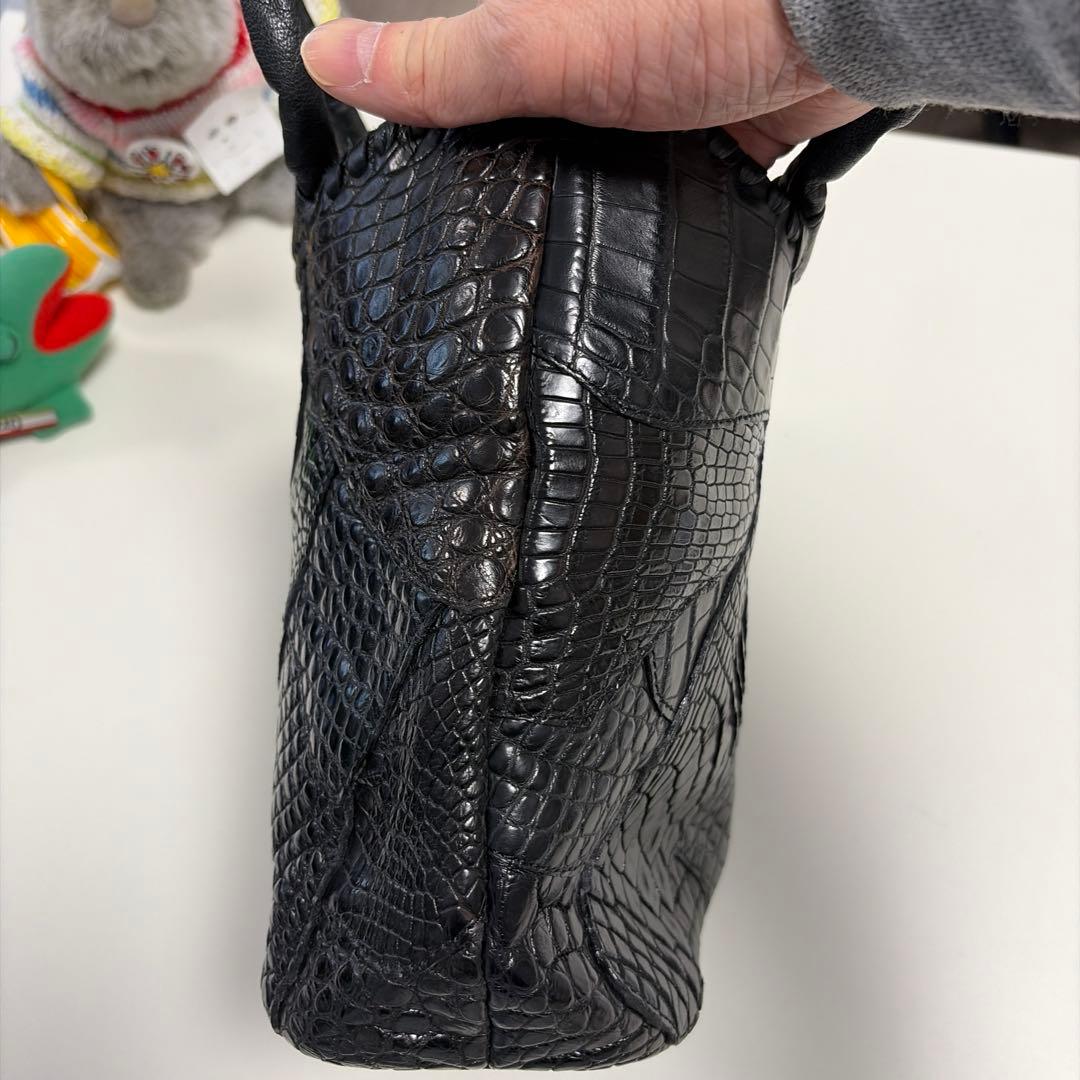IBIZA ブラック　ワニ革　ハンドバッグ　美品！
