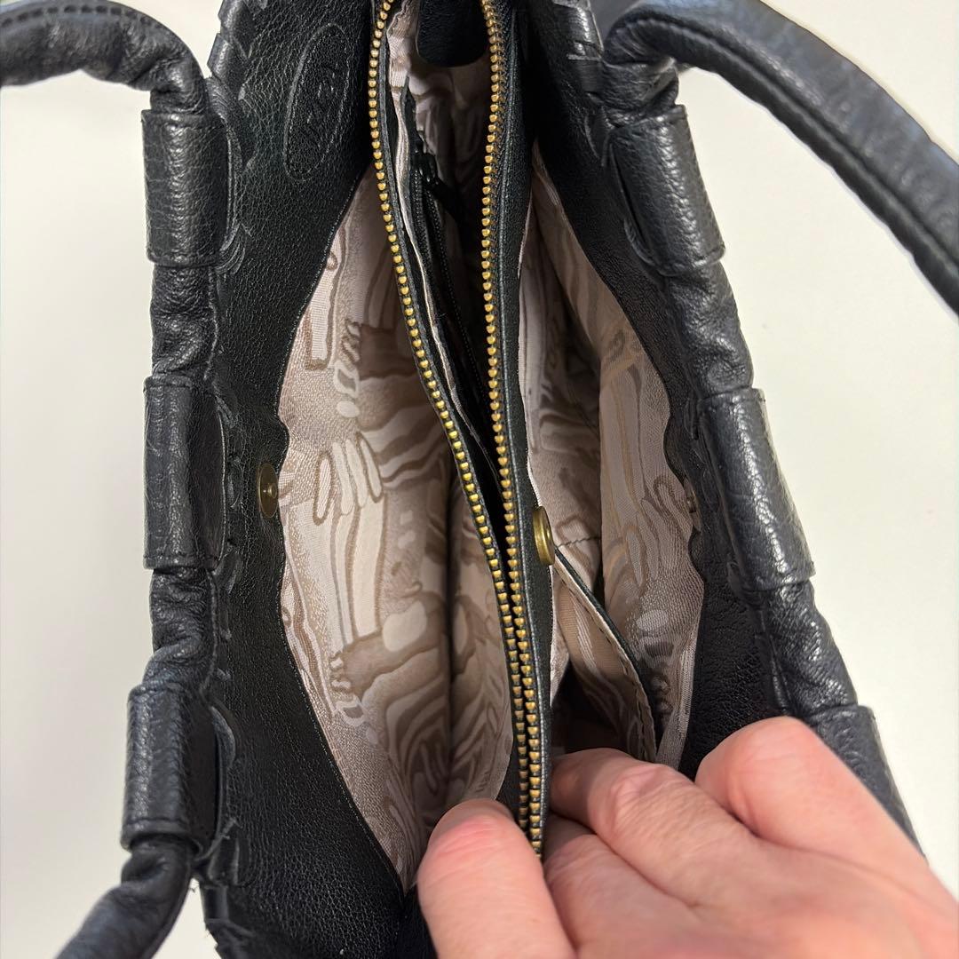 IBIZA ブラック　ワニ革　ハンドバッグ　美品！