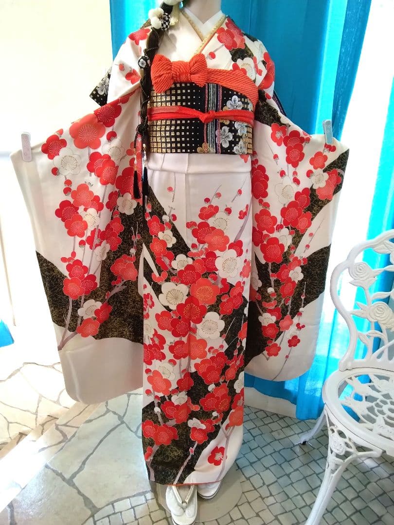 正絹振袖単品、成人式、