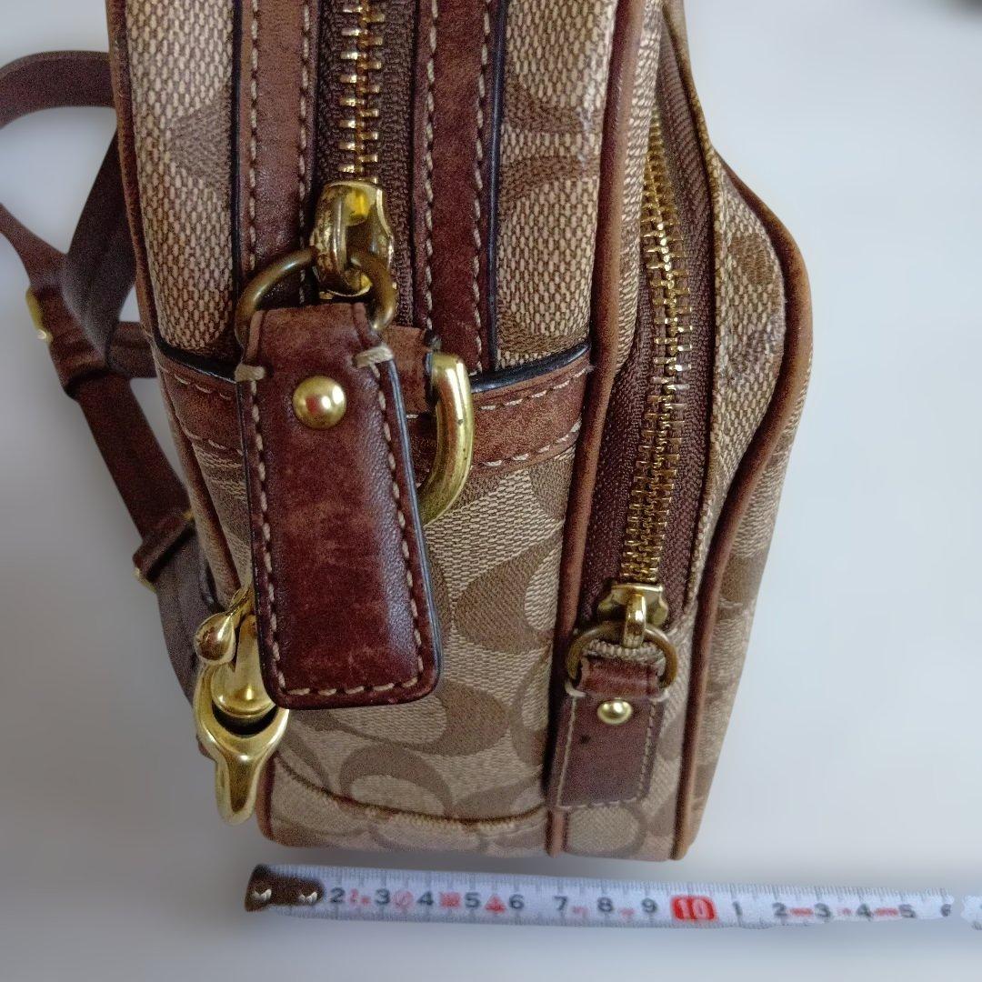 Coach ストライプデザイン ショルダーバッグ