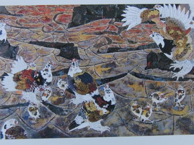 齋籐清策、【残雪の詩】、希少な額装用画集より、美品、新品額装付