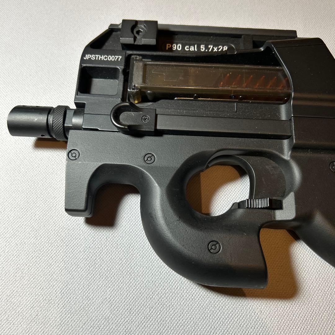 [S&T] P90TR BK 電動ガン スタンド付き。