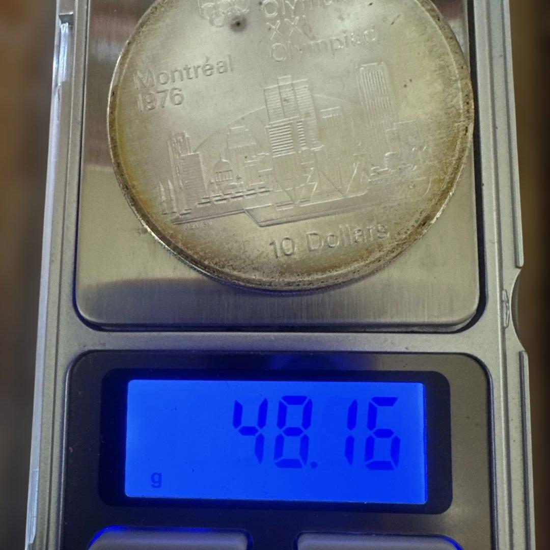 カナダ　モントリオール五輪記念　10ドル大型銀貨