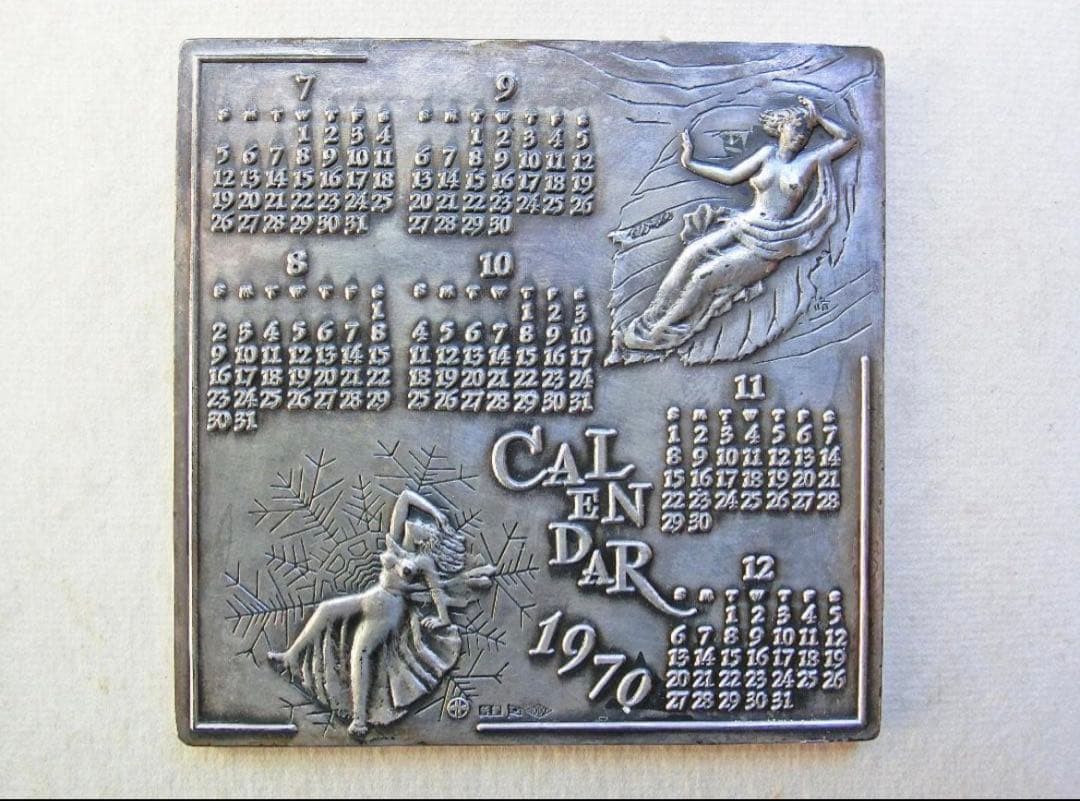 超希少！　日本万国博覧会　1970　カレンダーメダル　-四季の精-　純銀製