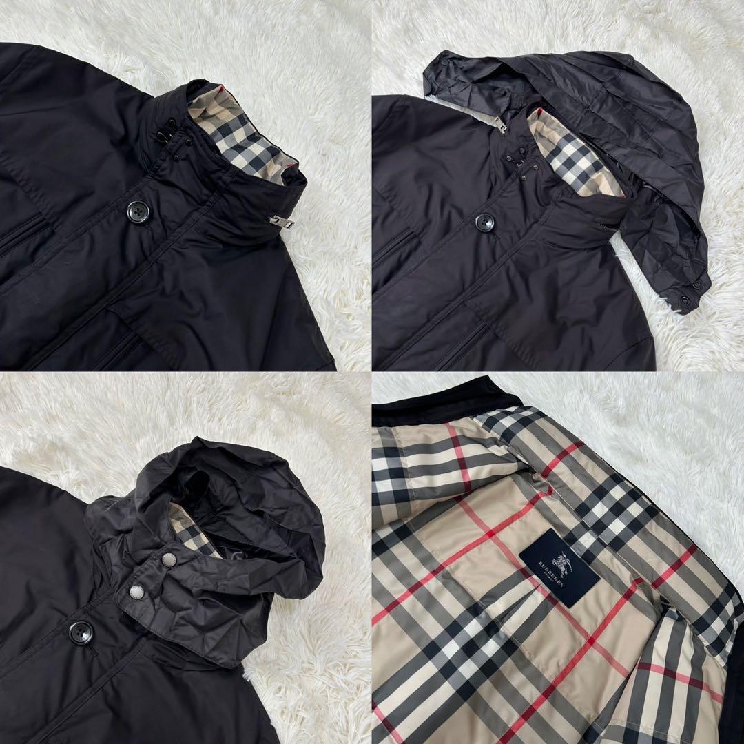 【極美品/L】バーバリーロンドン ダウンコート アウター ダウンライナー付 比翼