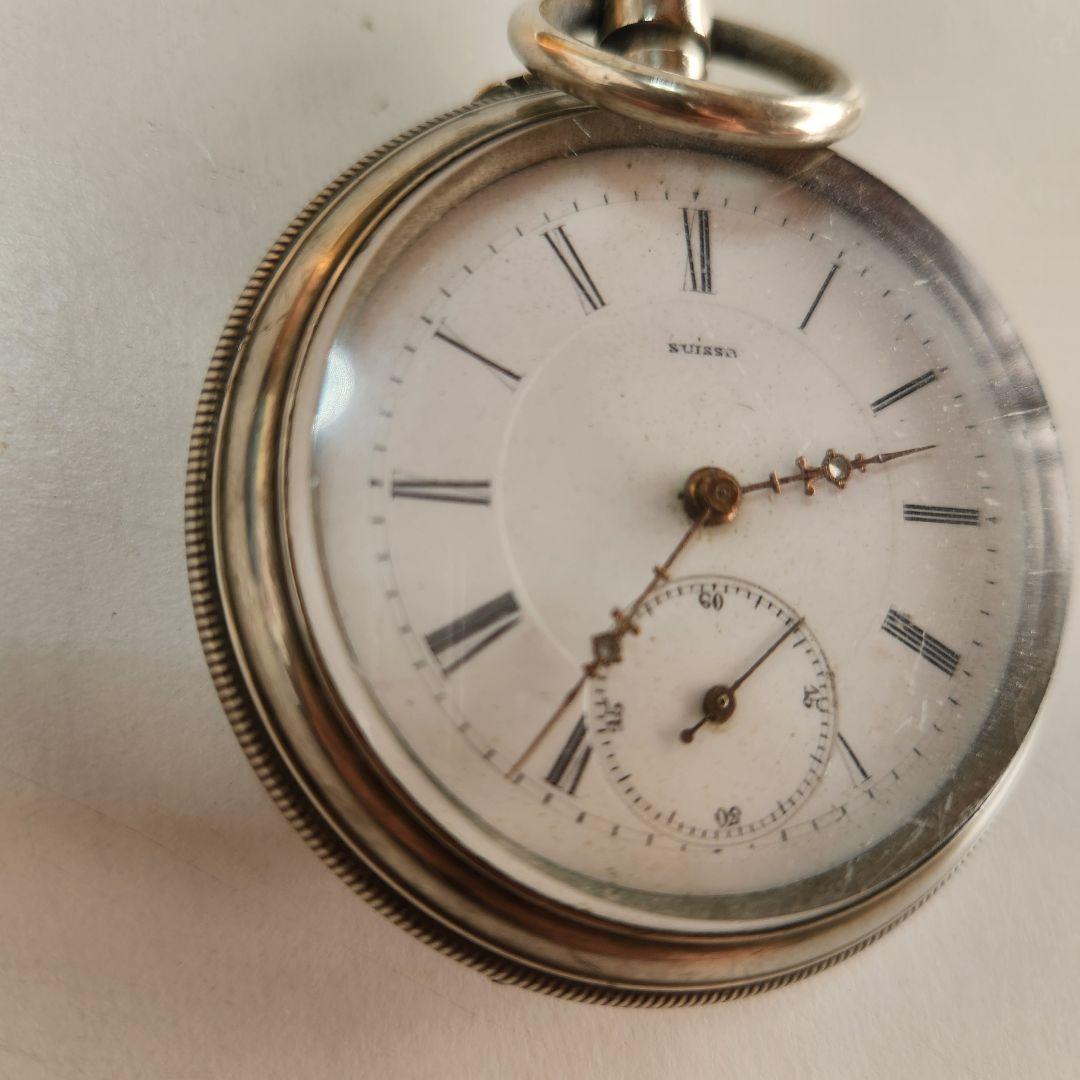 ヴィンテージ コロン商会 商館時計 真性 白銅 マーク刻印