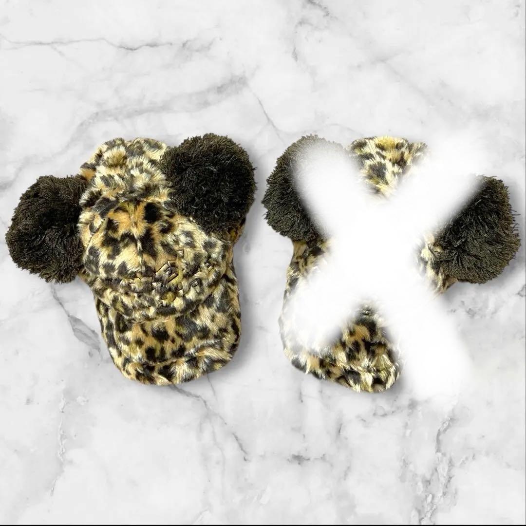 ディズニー ヒョウ柄 ポンポン 帽子 キャップ レオパード 二個 セット