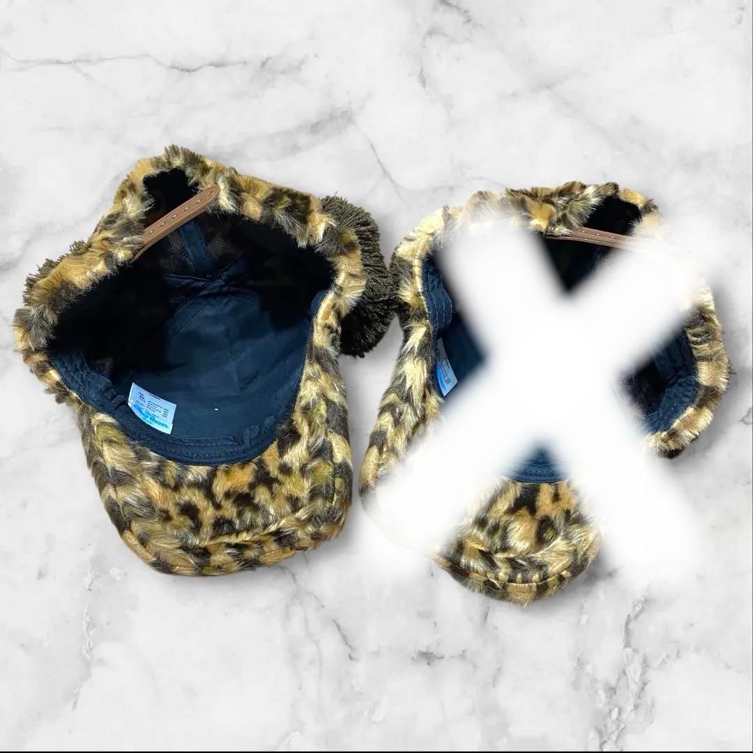 ディズニー ヒョウ柄 ポンポン 帽子 キャップ レオパード 二個 セット