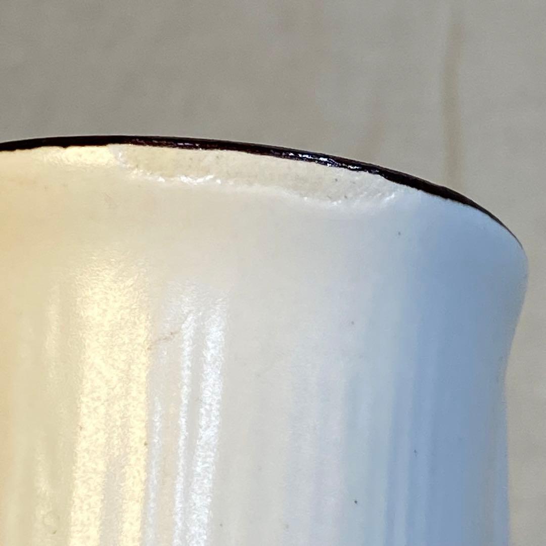 九谷焼　花器　花挿　花瓶　九谷庄三洞　武腰昭一郎　白③