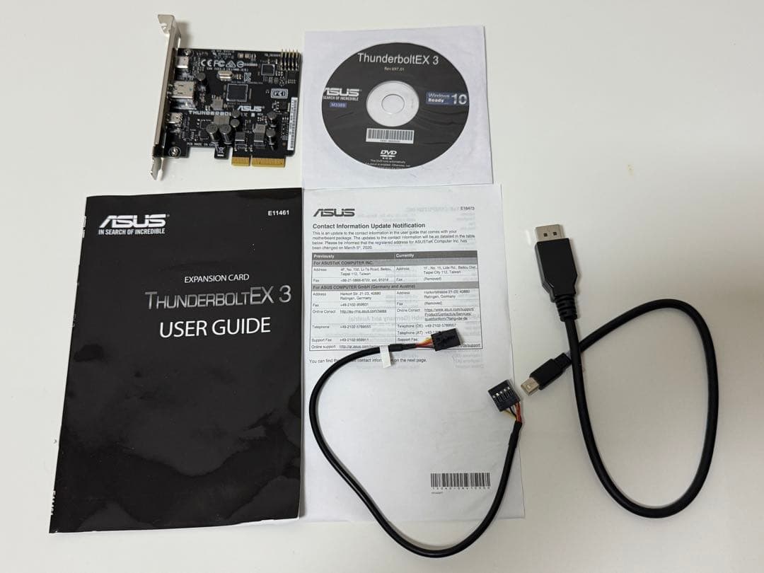 ASUS AsRock Thunderbolt PCIe 拡張カード