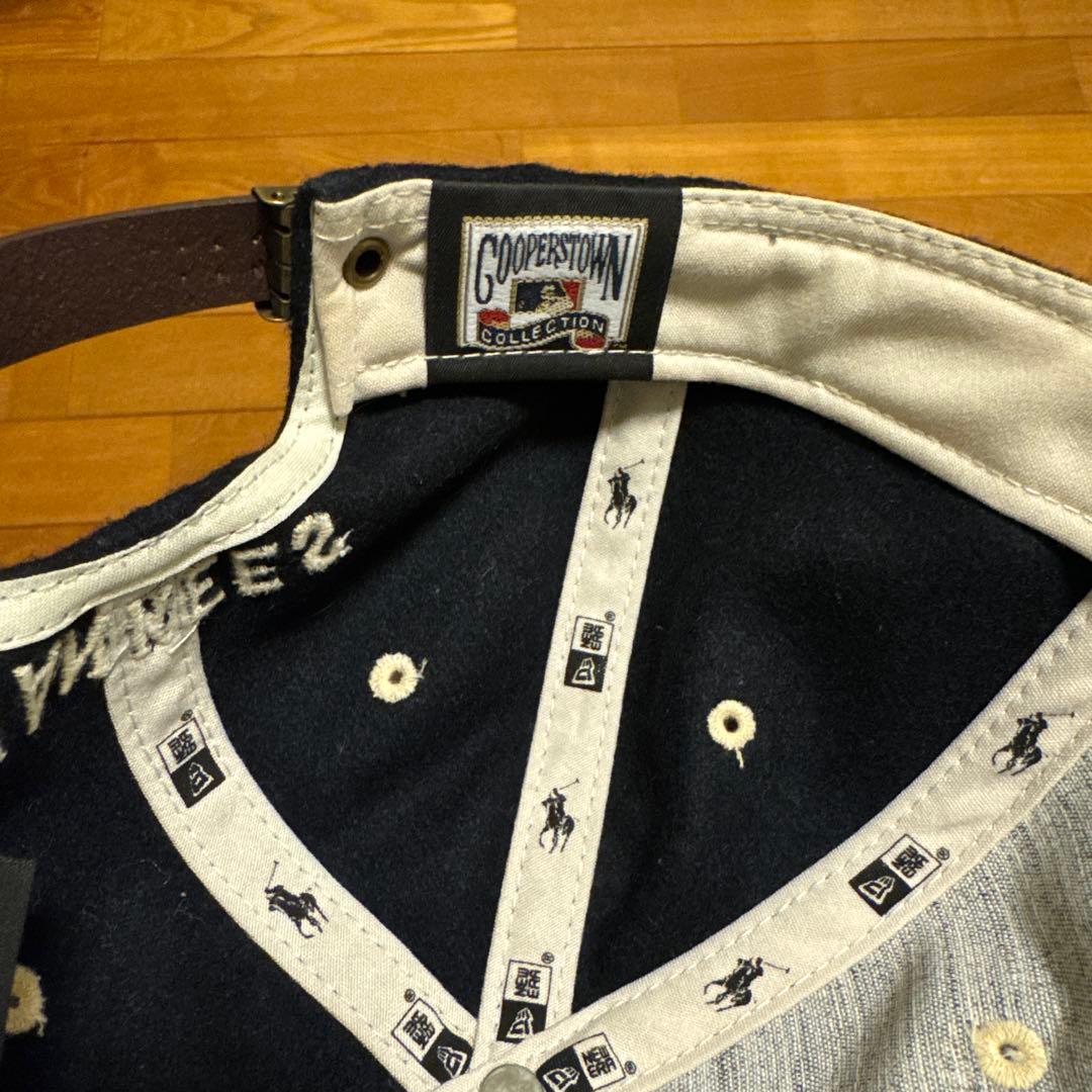 ポロラルフローレン×ニューエラ×ヤンキースコラボ　ウールキャップ　ネイビー