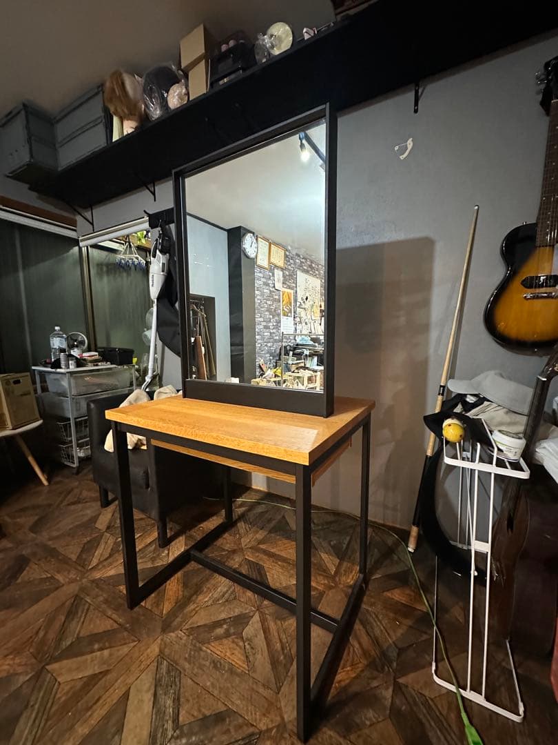 TOUGH DESIGN PRODUCT 天然木 両面ドレッサー 美容室　ミラー