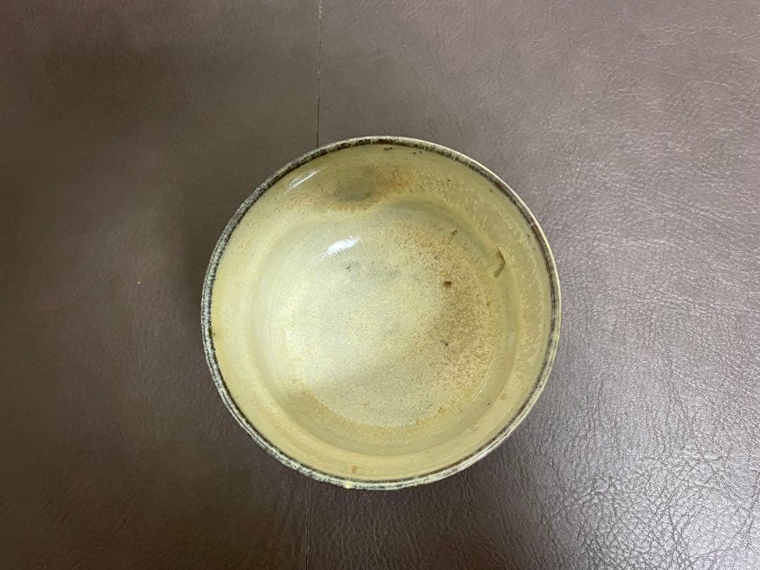 十三代亀井味楽　高取白釉茶盌　共箱　永田宗伴書付　高取焼　茶碗　茶道具