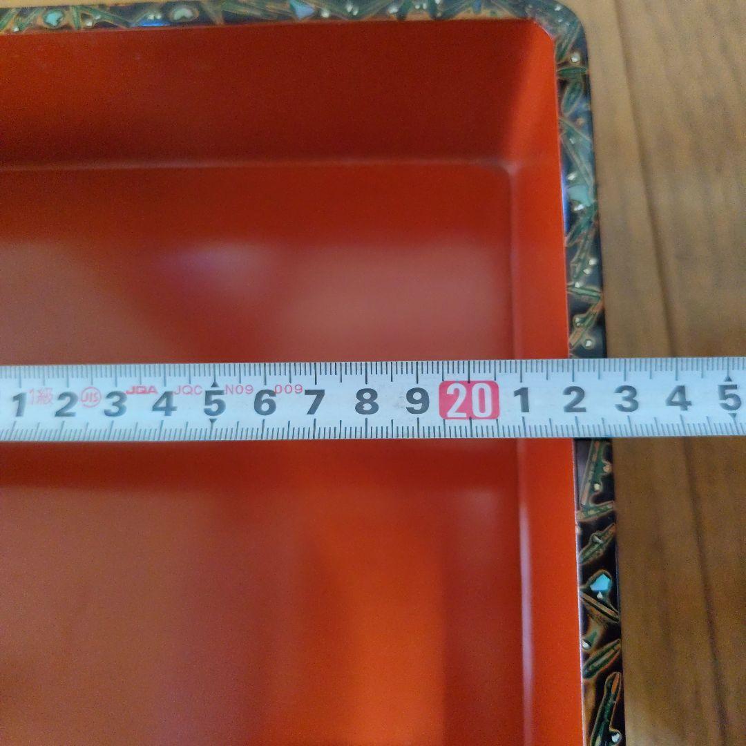 古代若狭塗　重箱5段蓋2枚台付き