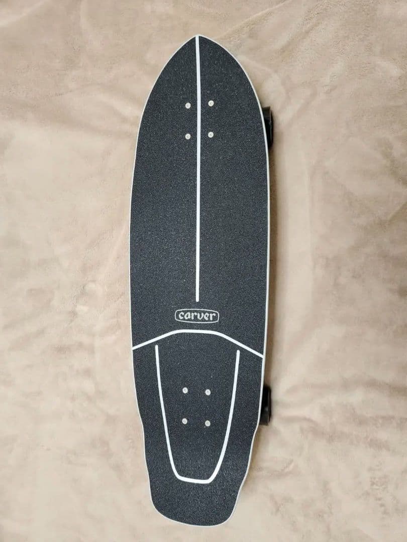 スケートボード Carver Black Tip C7 Raw Surf Skate