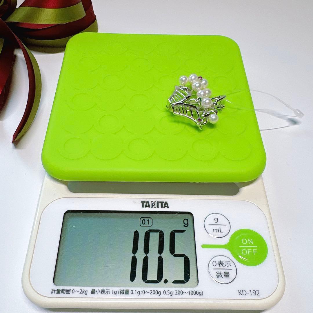 本真珠　あやかパール　K18　シルバー　アコヤ　ペンダントトップ　ブローチ兼用