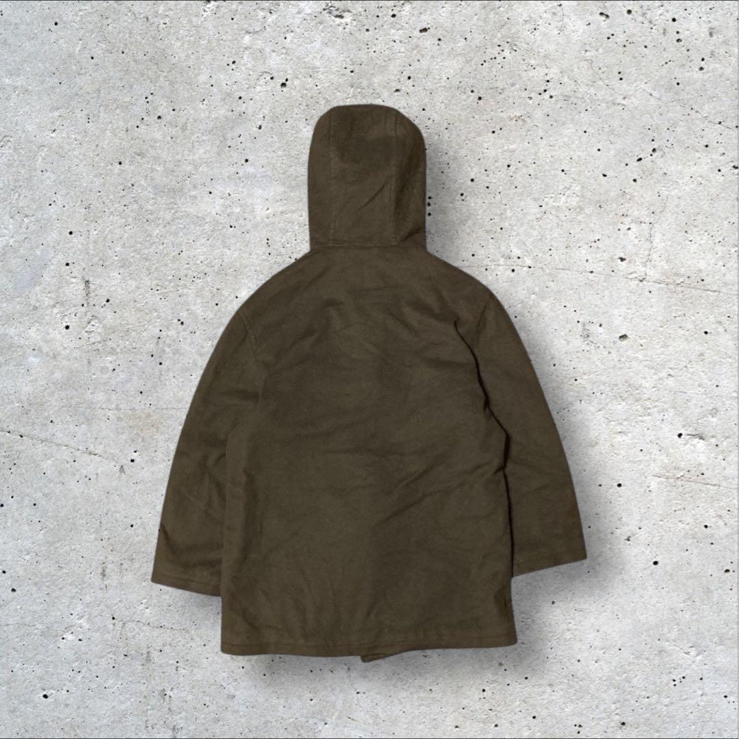 〈バーバリー〉ピーコート　子供服160㎝相当　モスグリーン　ノバチェック