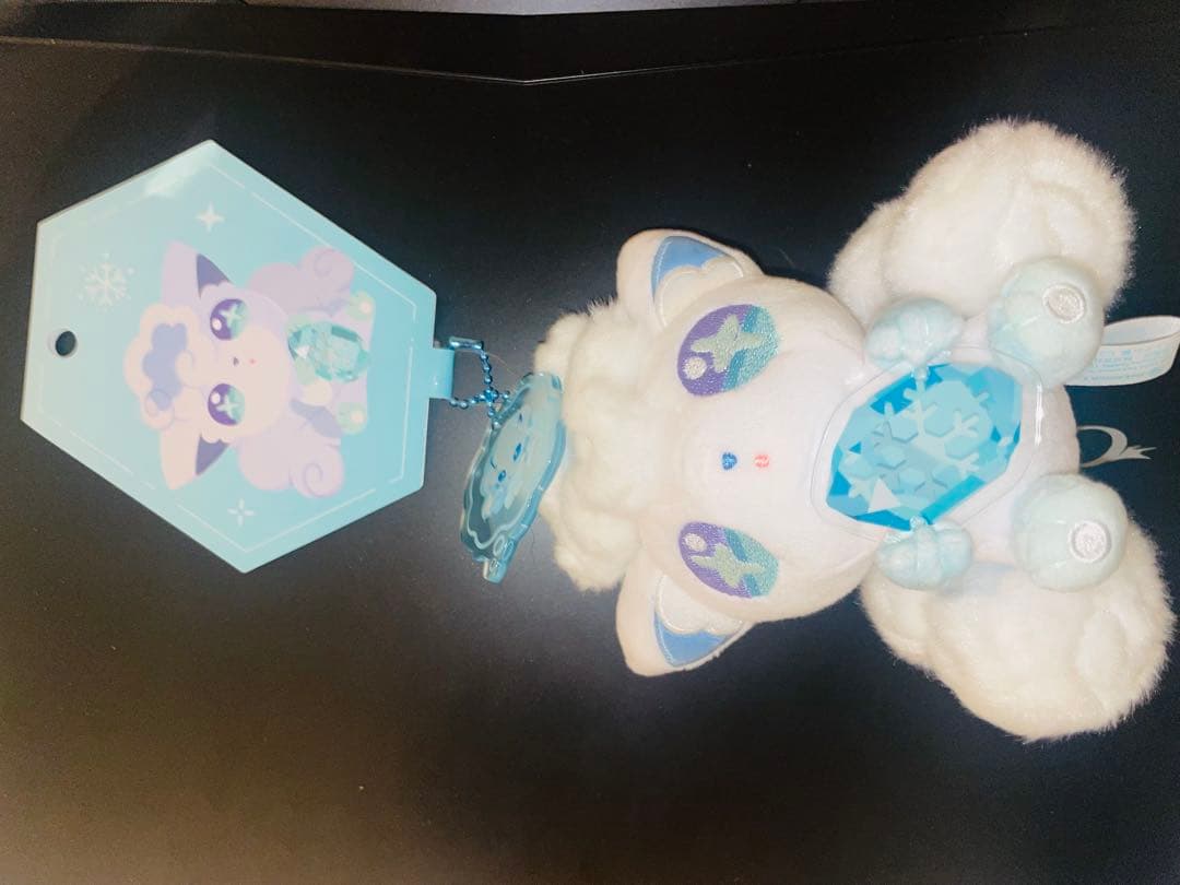 ポケモン　アローラロコン　マスコット　キーホルダー　しんかのいし