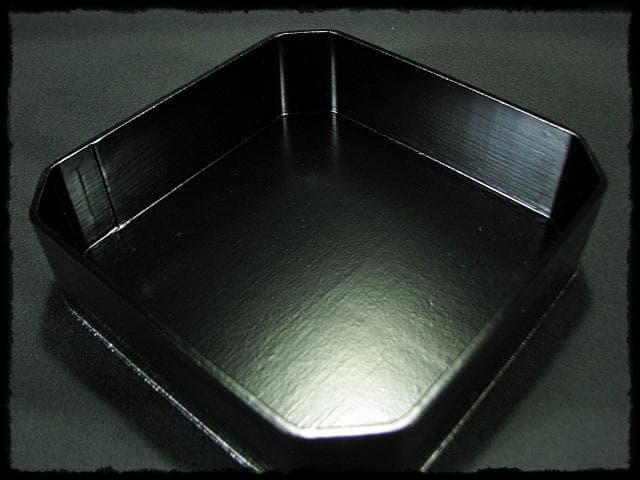 一閑 黒 縁高 片木目 平安 昭斎 渕高重 茶道具 主菓子 菓子器 f200