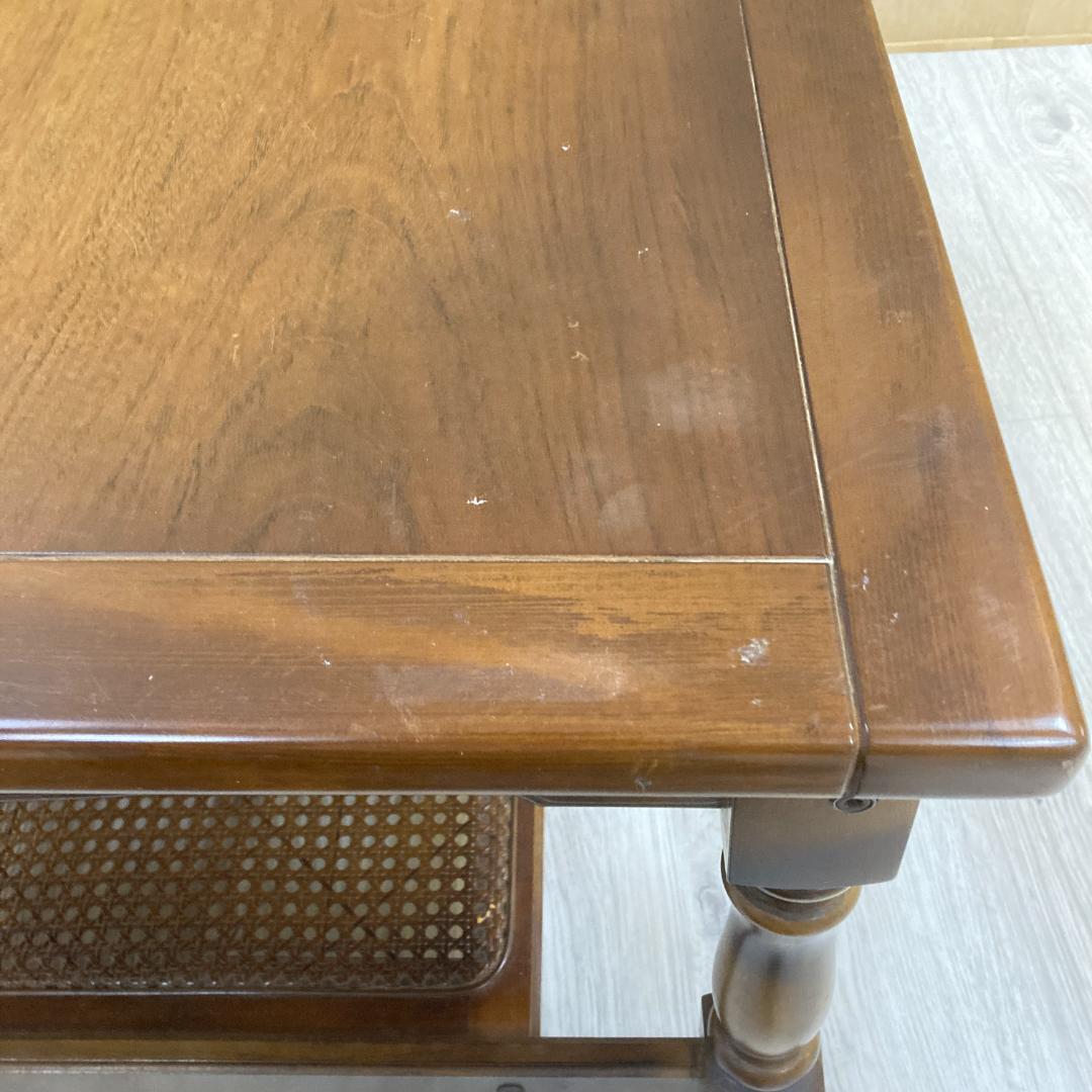 【カリモク】コロニアル　サイドテーブル　リビングテーブル　オールドカリモク　昭和