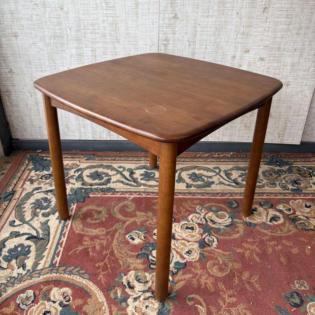昭和レトロ カリモク 木製ダイニングテーブル 正方形 ビンテージ ヴィンテージ