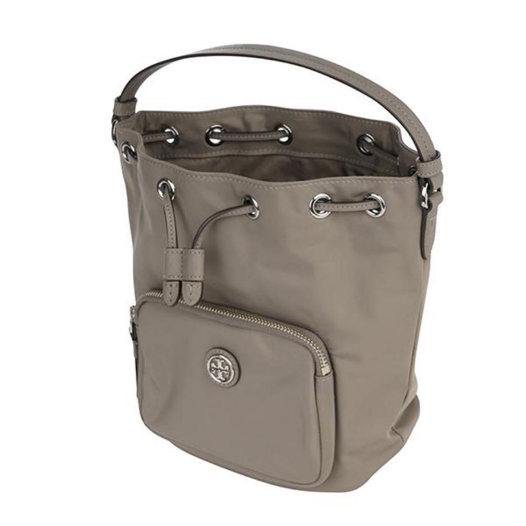 【未使用】トリーバーチ ナイロン巾着2WAYバッグ グレージュ
