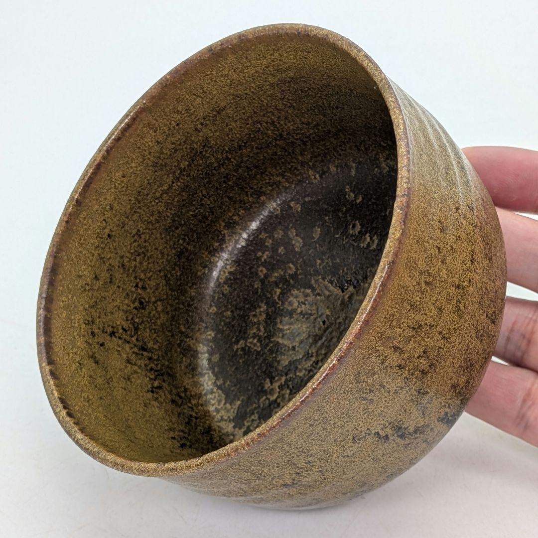 日展評議員 谷口良三 黄泑茶盌 共箱共布栞 抹茶碗 抹茶茶碗 茶道具 茶器 京焼