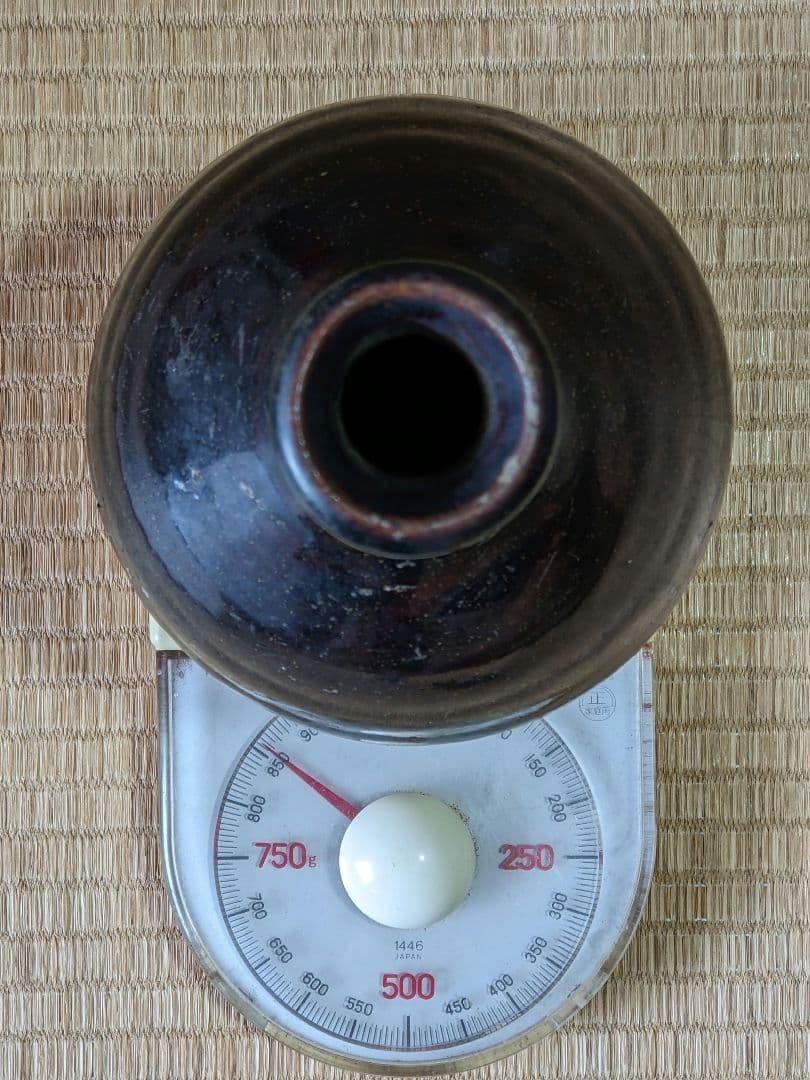 ♦江戸時代 尾呂窯 鉄釉 徳利 瓶 酒器 18世紀初頭 花器 花生置物 骨董品