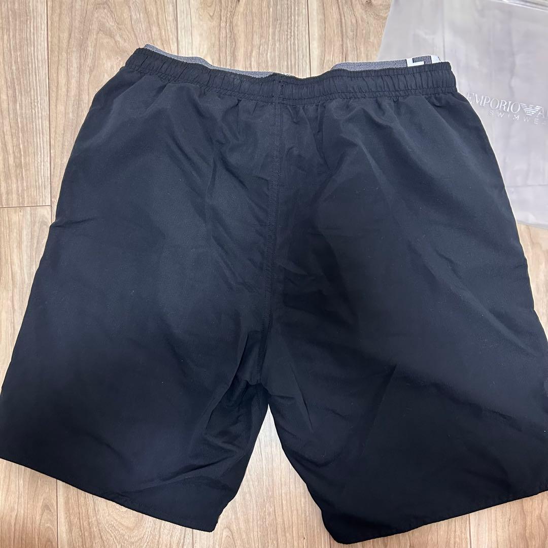 新品タグ付き　エンポリオアルマーニ　スイムウェア　水着　メンズ　ショーツ　黒　L