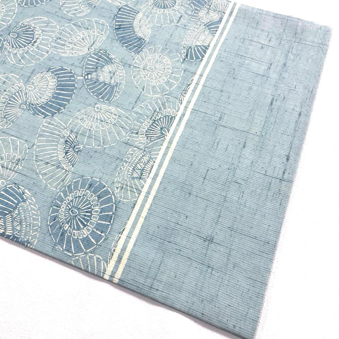 専用帯5062 ●高級 正絹 紬 型染 名古屋仕立て 名古屋帯 番傘