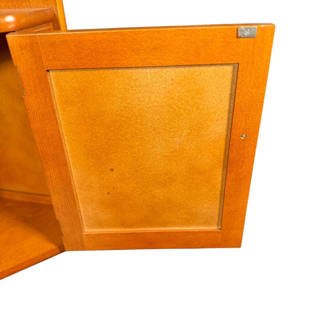 HR643 オールドカリモク　電話台　コンソール　三角コーナーラック