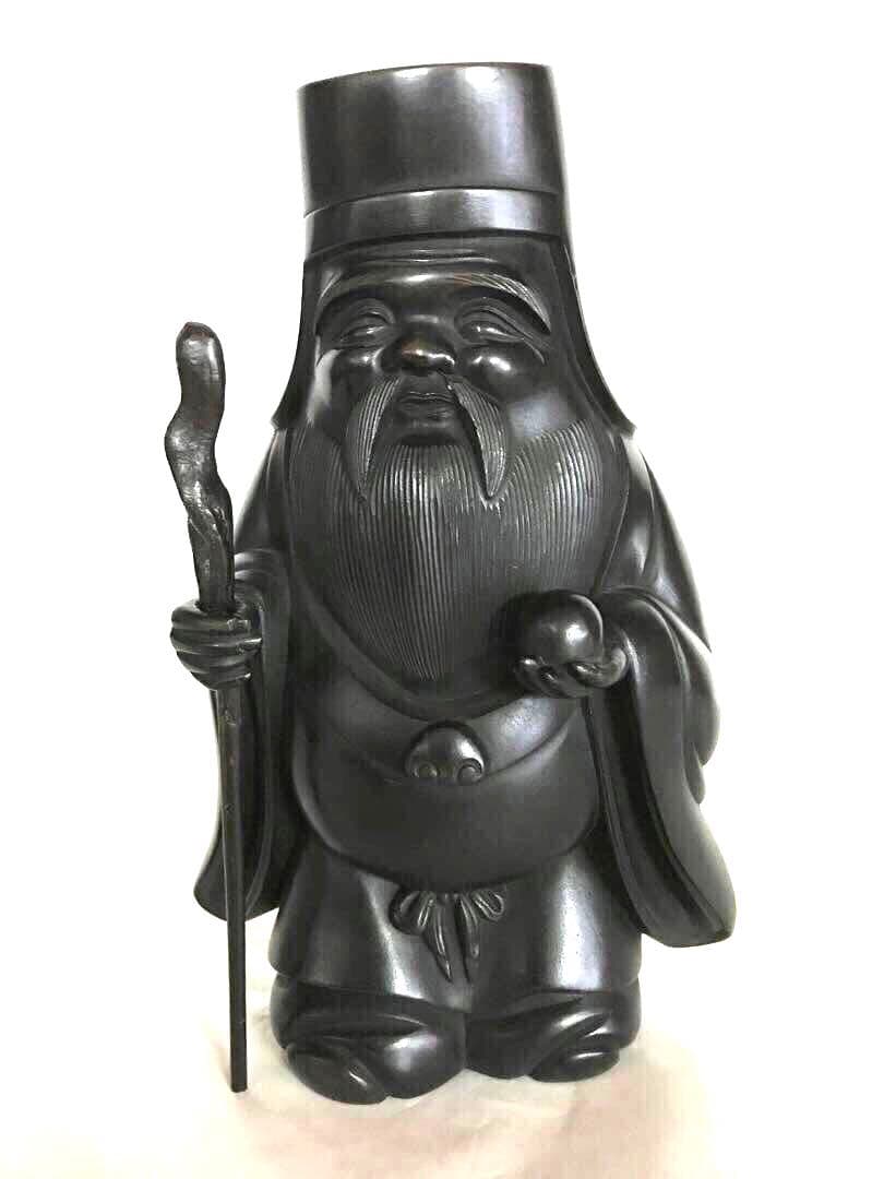 銅製:寿老人置物