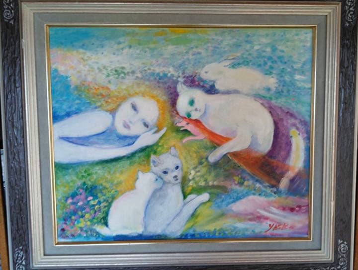 絵画　長嶺ヤス子　作　油絵