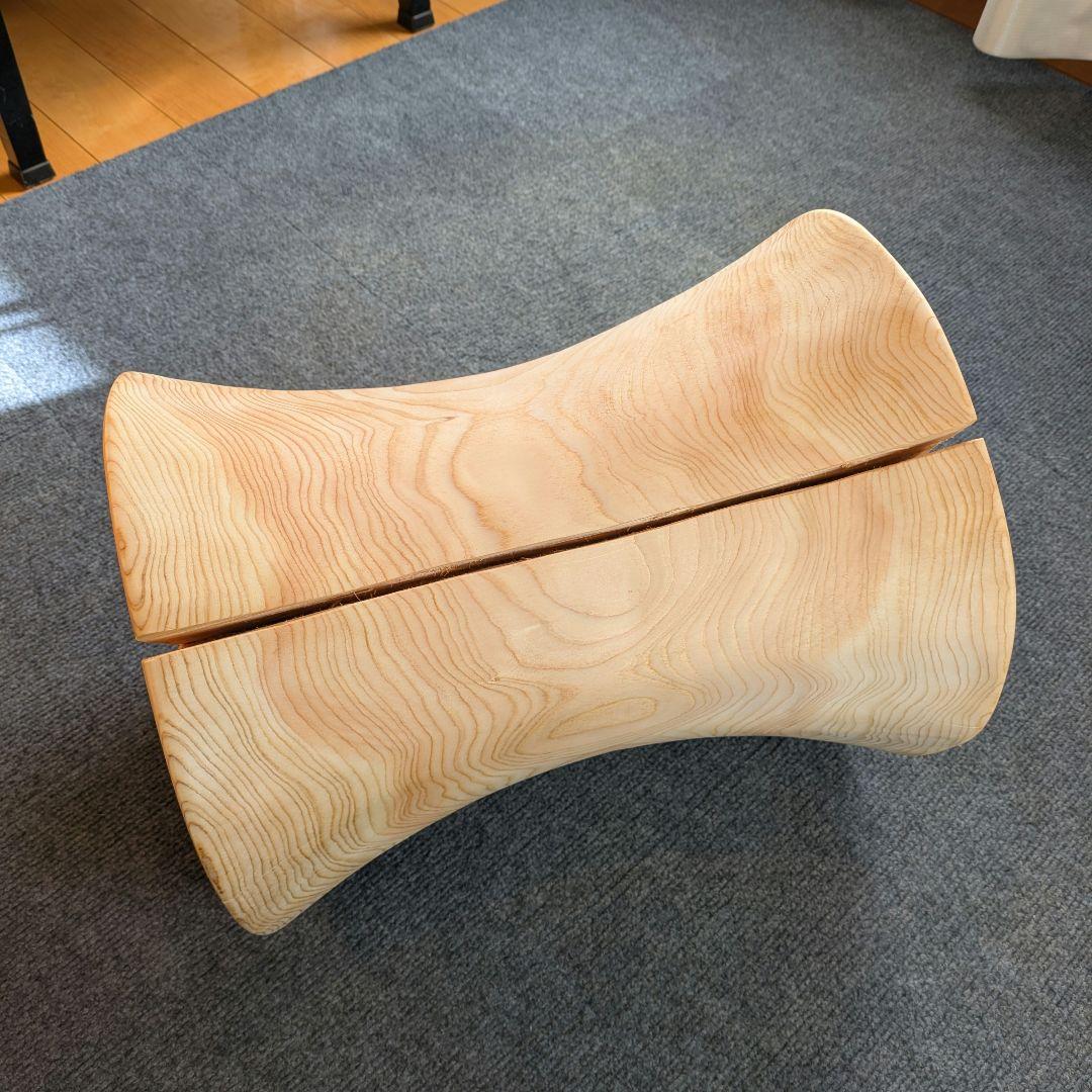 outdoorman　檜⑤　丸太　椅子　スツール　高さ約40㎝