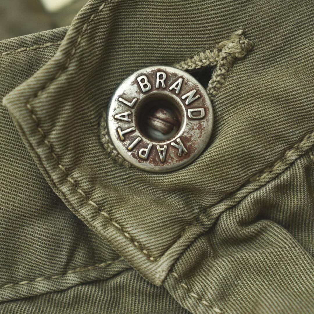 キャピタル KAPITAL ガチャポケット ワイドパンツ オリーブ 女性用 ♪