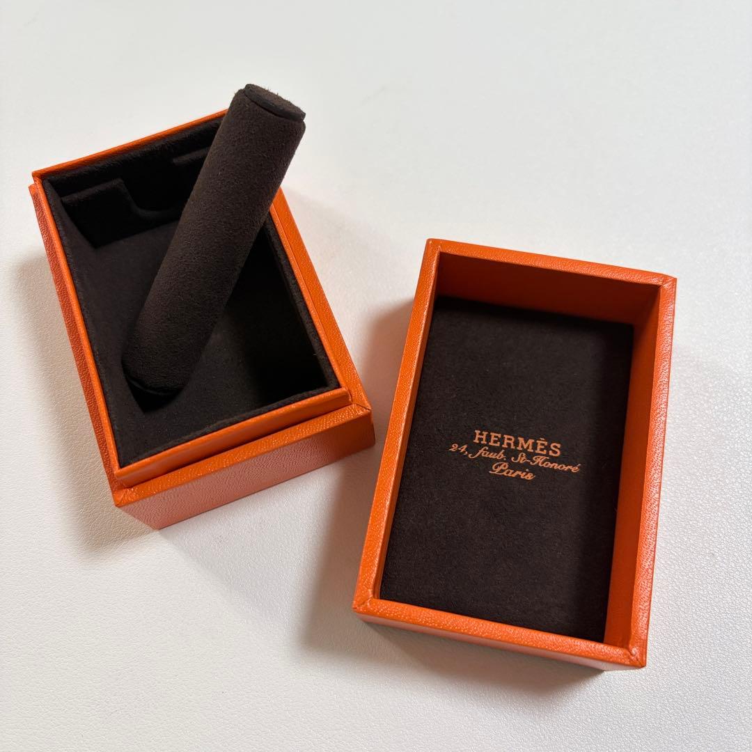 美品　エルメス　リングケース　2点セット　最新仕様　現行品　指輪入れ　リボン付き