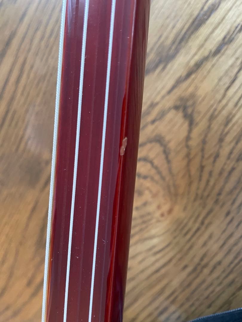 沖縄三線 本革強化張り 赤スンチー塗り