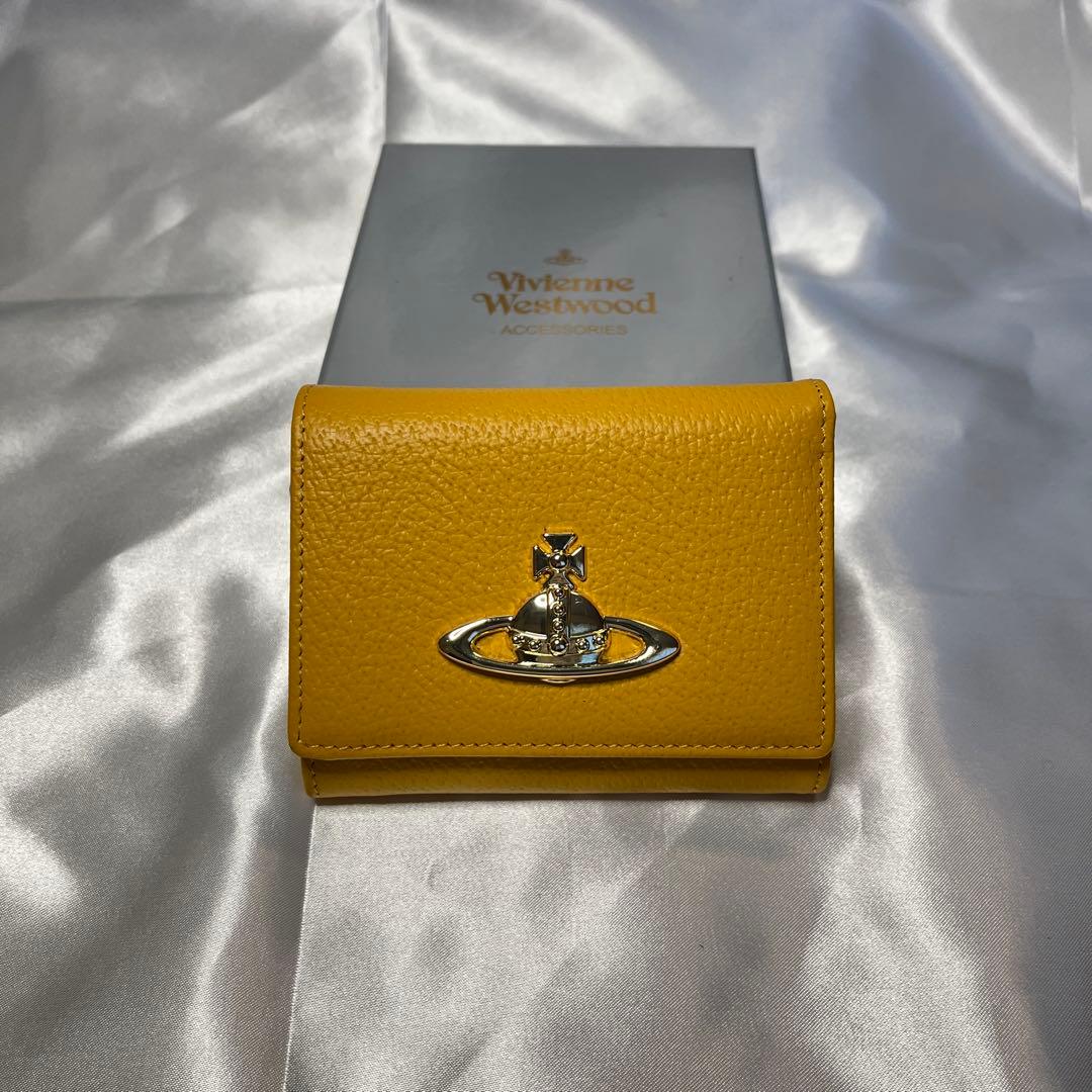新品 Vivienne Westwood イエロー 三つ折り財布